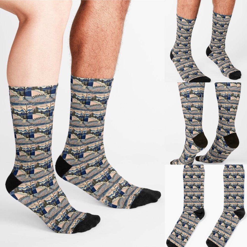 Designer Unisex Knit Crew Socks